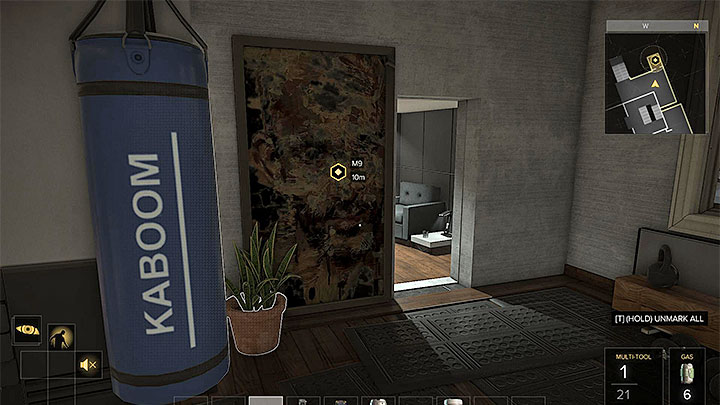 Go to the top floor and interact with the boxing bag presented in the screenshot - Checking Out the Men in Charge - main quest - Main quests - Deus Ex: Mankind Divided Game Guide