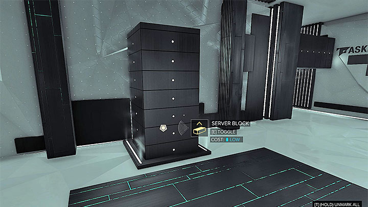 Go to the back of the large conference room and place yourself in the highlighted position to access the virtual version of TF29 - Checking Out the Men in Charge - main quest - Main quests - Deus Ex: Mankind Divided Game Guide