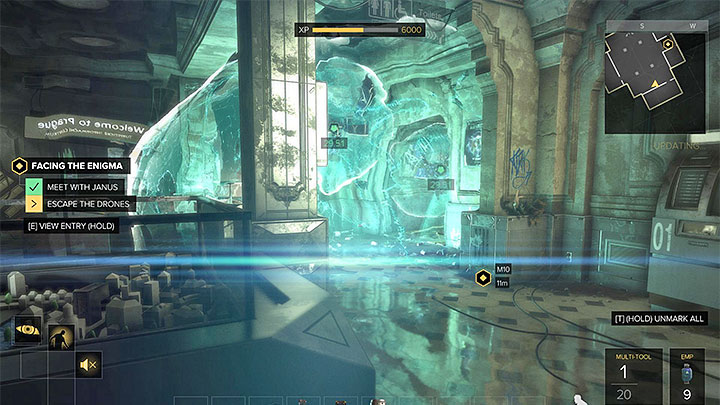 You can hack drones from a distance or use an EMP grenade - Facing the Enigma - main quest - Main quests - Deus Ex: Mankind Divided Game Guide