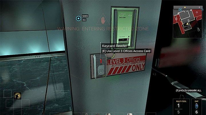 Elevator will take you to the 9th floor only after you find the right card - Map of the Palisade Property Bank - M12 - Maps - Deus Ex: Mankind Divided Game Guide