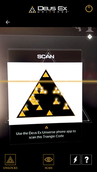 Scanning QR code with a smartphone. - Triangle Codes - Listings - Deus Ex: Mankind Divided Game Guide