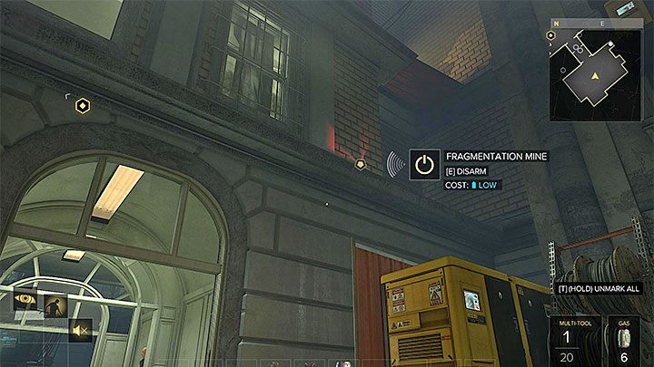 Before you approach the windows, you should disarm the mines using Remote Hacking - Confronting the Bomb-maker - main quest - Main quests - Deus Ex: Mankind Divided Game Guide