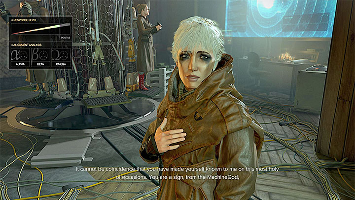If you succeed in the conversation, Allison will surrender, giving you the device to disarm her bombs - Confronting the Bomb-maker - main quest - Main quests - Deus Ex: Mankind Divided Game Guide