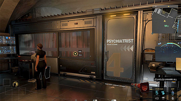 Doctor Auzennes office is on the lowest level of TF29s headquarters - Taking Care of Business - main quest - Main quests - Deus Ex: Mankind Divided Game Guide