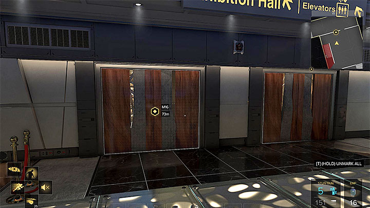 The passageway on level 1 of the building - Stopping Marchenko - Main Quest - Apex Convention Centre | Quests and maps - Deus Ex: Mankind Divided Game Guide