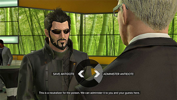 One of the variants involves giving the antidote to Brown - Protecting the Future (Stopping Marchenko) - Main Quest - Apex Convention Centre | Quests and maps - Deus Ex: Mankind Divided Game Guide
