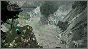 Before you go down into the valley, go along the cliff and take Holy Water - Mission 7: The She-Viper - Missions - Devil May Cry 4 (PC) - Game Guide and Walkthrough