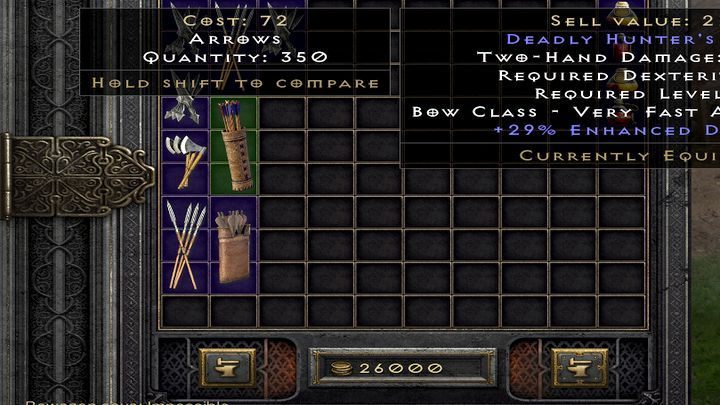 When your weapon runs out of ammo, you won't be able to use it - Diablo 2 Resurrected: Weapon ammo - how to replenish? - FAQ - Diablo 2 Resurrected Guide