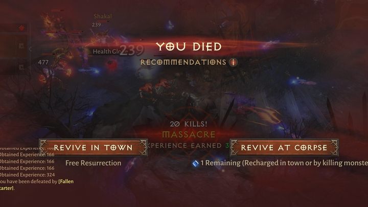 When you lose all Health, you die - Diablo Immortal: Healing, resurrecting, death - Basics - Diablo Immortal Guide