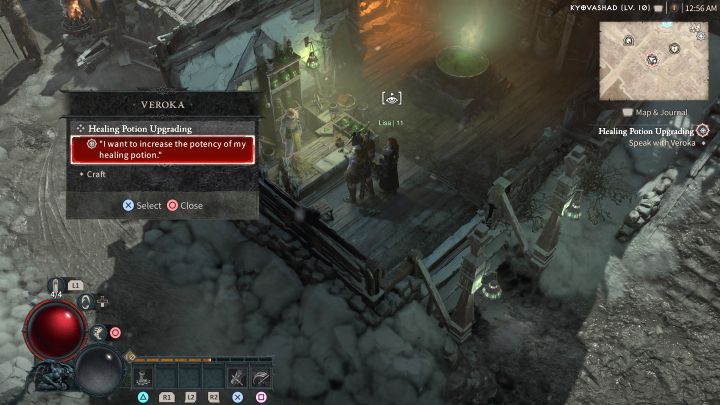 During this quest, you'll meet up with Veroka - choose the dialogue option about increasing the potency of Healing Potions - Diablo 4: How to carry more Healing Potions? - Diablo 4: Equipment - Diablo 4 Guide