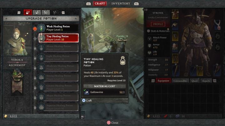 To unlock better versions of Healing Potions you need - Diablo 4: How to carry more Healing Potions? - Diablo 4: Equipment - Diablo 4 Guide