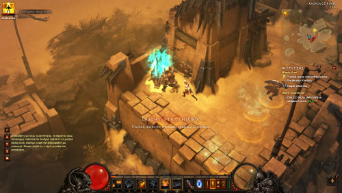 Look around near the place where youve talked to the necromancer and you should find soul prisons - Ghosts of the Guardians - Events - Diablo III Game Guide