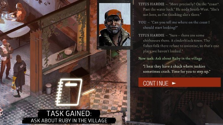 Disco Elysium: Make Titus give up Ruby's location - walkthrough ...