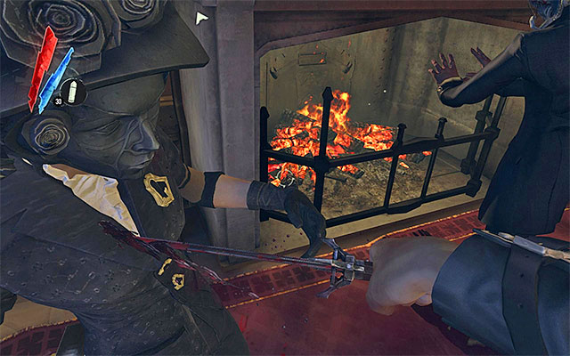 After you determine that it is Esma Boyle that is your target, you need to consider how you would like to eliminate her - Choosing your way of eliminating Lady Boyle - Mission 5 - Lady Boyles Last Party - Dishonored - Game Guide and Walkthrough