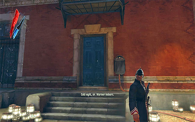 Resume the exploration of the area adjacent to the Boyle Estate - Exploring the Boyle Estate garden - Mission 5 - Lady Boyles Last Party - Dishonored - Game Guide and Walkthrough