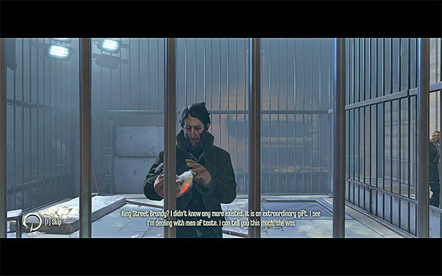 Return to Sokolov with the brandy and give it to him, thanks to which you will convince him that he should share his information - Interrogating Sokolov - The Hound Pits Pub #5 - Dishonored - Game Guide and Walkthrough