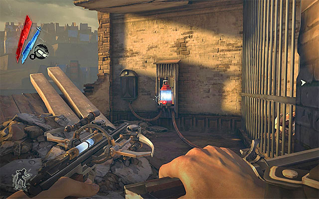 It's best to deal with the imprisoned civilians later on, after you get rid of all guards - Exploring the neighborhood of Sokolov's apartment - Mission 4 - The Royal Physician - Dishonored - Game Guide and Walkthrough