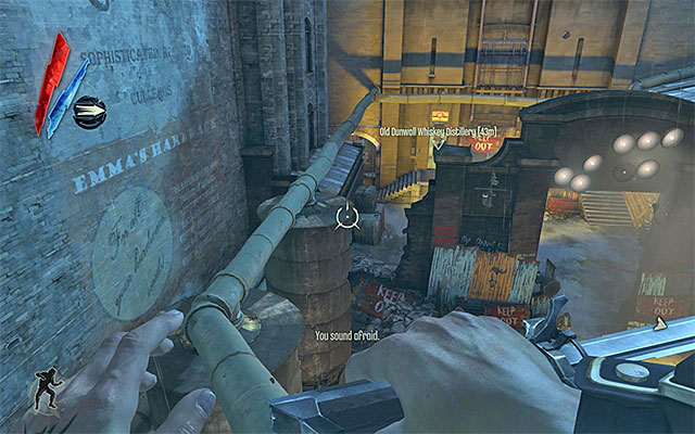 Fortunately, there's an easy way to go around the gang members if you don't want to kill them - Contaminating the bootleg elixir in the Bottle Street Gang's headquarters - Mission 2 - High Overseer Campbell - Dishonored - Game Guide and Walkthrough