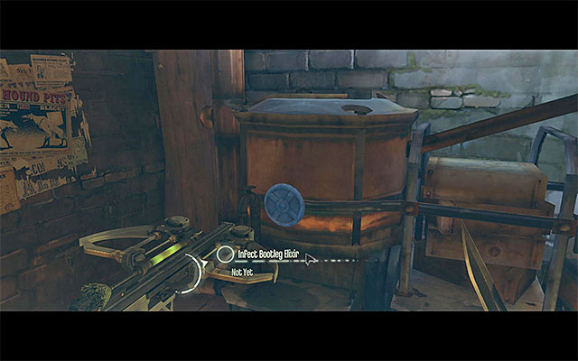 An interesting piece of information is that, before you contaminate the tank, you can make a few elixirs for yourself - Contaminating the bootleg elixir in the Bottle Street Gang's headquarters - Mission 2 - High Overseer Campbell - Dishonored - Game Guide and Walkthrough