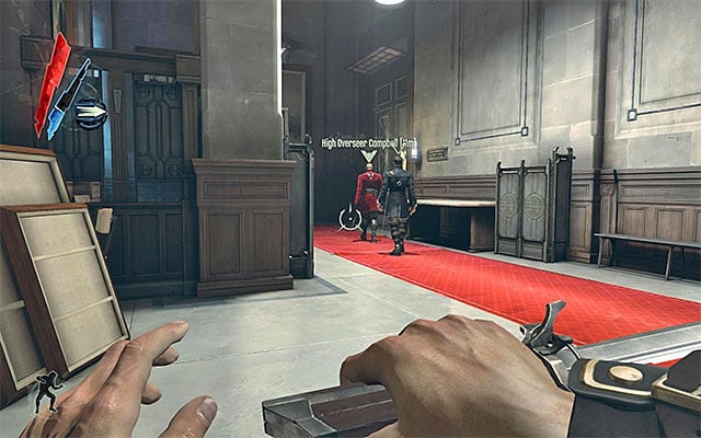 Wait for both of them to enter the room - Choosing how to eliminate the High Overseer Campbell - Mission 2 - High Overseer Campbell - Dishonored - Game Guide and Walkthrough