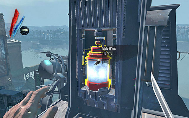 I guess, I don't need to add that you should avoid crossing areas lit by the watchtower at any cost - Getting past the first watchtower - Mission 3 - House of Pleasure - Dishonored - Game Guide and Walkthrough