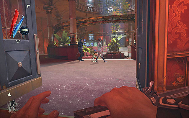 You should eventually reach the main area of the club (the above screenshot) - Exploring the Golden Cat club - Mission 3 - House of Pleasure - Dishonored - Game Guide and Walkthrough