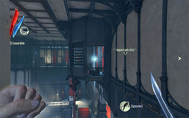 An interesting way here, is getting to Lord Regent's chambers by means of using Blink - Infiltrating Lord Regent's chambers - Mission 6 - Return to the Tower - Dishonored - Game Guide and Walkthrough