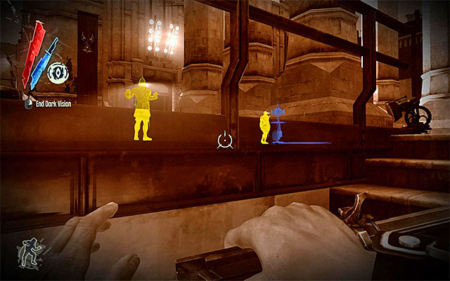 After you reach the roof, you should notice that it is being patrolled by several guards - Exploring Dunwall Tower's Roof - Mission 6 - Return to the Tower - Dishonored - Game Guide and Walkthrough