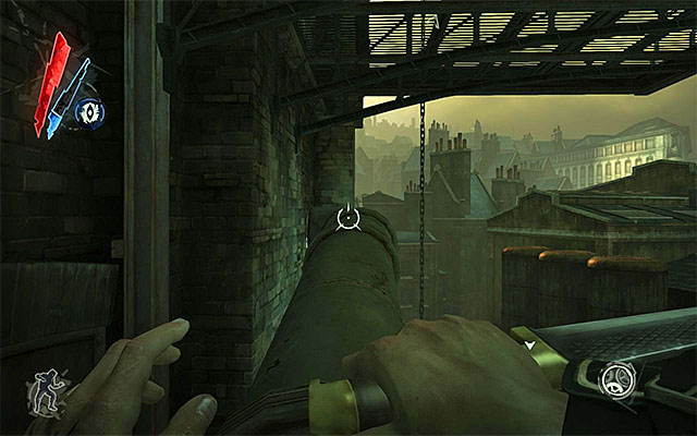 Go straight ahead - Reaching the location where Corvo's gear was dropped - Mission 7 - The Flooded District - Dishonored - Game Guide and Walkthrough