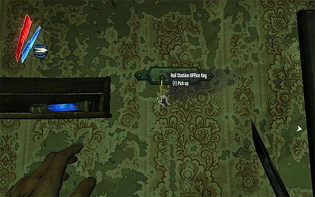 If you do not want to come close to the assassins, there is yet another way to obtain the rail station office key - Getting to the Central Rudshore - Mission 7 - The Flooded District - Dishonored - Game Guide and Walkthrough