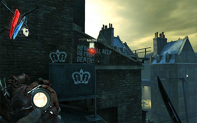 After you are done talking to the woman, collect gold, food, bolts, book and a Letter to Alfa - Exploring the area around the quarantine wall - Mission 7 - The Flooded District - Dishonored - Game Guide and Walkthrough