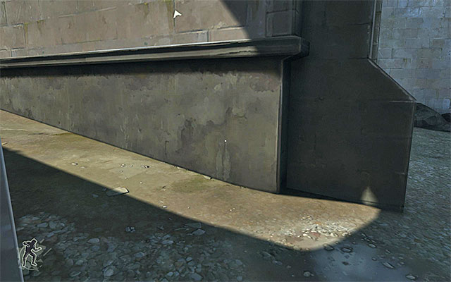 After Emily begins, enter sneak mode by pressing