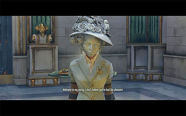 From the guests, as well as from your own observation, you will learn that in the Estate there are three ladies of the name of Boyle - wearing white, red and black clothes - Exploring the basement and the ground floor of the Estate - Mission 5 - Lady Boyles Last Party - Dishonored - Game Guide and Walkthrough