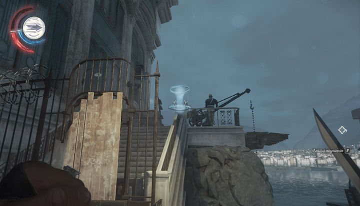 Use Blink to get behind the guard. - Get back on the Dreadful Wale | Mission 3 - Mission 3 - The Good Doctor - Dishonored 2 Game Guide