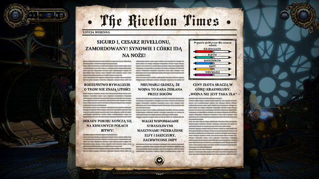 Each turn starts with a quick look at the newspaper onboard the Raven - Act I | Walkthrough - Walkthrough - Divinity: Dragon Commander Game Guide & Walkthrough