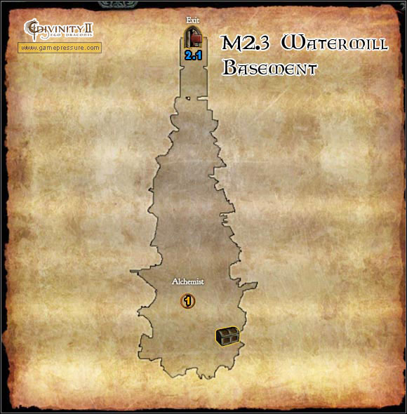 1 - World Atlas - Broken Valley - M2.3 Watermill Basement - World Atlas - Broken Valley - Divinity II: Ego Draconis - Game Guide and Walkthrough