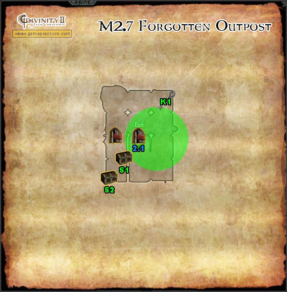 K1 Key to chest S1 - World Atlas - Broken Valley - M2.7 Forgotten Outpost - World Atlas - Broken Valley - Divinity II: Ego Draconis - Game Guide and Walkthrough