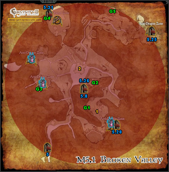 1 - World Atlas - Map - Orobas Fjords - M5.1 Broken Valley - World Atlas - Orobas Fjords - Divinity II: Ego Draconis - Game Guide and Walkthrough