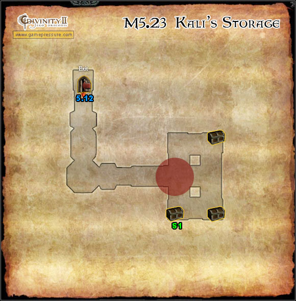 S1 Golden chest - World Atlas - Map - Orobas Fjords - M5.23 Kali's Storage - World Atlas - Orobas Fjords - Divinity II: Ego Draconis - Game Guide and Walkthrough