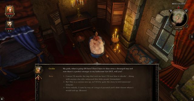 After using the teleporting pyramid, you will be moved to a bathroom, in which a woman takes a bath. - A Source Hunters Journey | Cyseal - Side quests - Cyseal - Side quests - Divinity: Original Sin Game Guide
