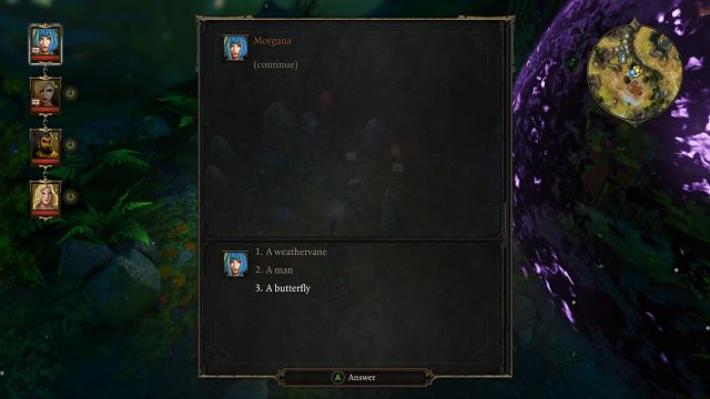 You have to select the appropriate answers to complete the puzzle. - Find the Witch | Luculla Forest / Hiberheim - Main quests - Luculla Forest / Hiberheim - Main quests - Divinity: Original Sin Game Guide