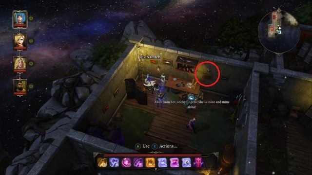 The button which allows you to lift the barrier. - First Garden (Void Dragon) | Dark Forest - Main quests - Dark Forest - Main quests - Divinity: Original Sin Game Guide