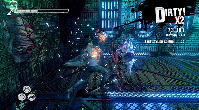 To get out of warehouse, you need to use Angel Lift - Going through the second part of prison - 7: Overturn - DMC: Devil May Cry - Game Guide and Walkthrough