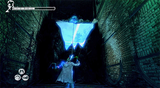 Return to the previous shelf and move on - Going through the third part of prison - 7: Overturn - DMC: Devil May Cry - Game Guide and Walkthrough