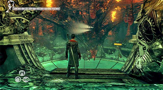 Return to the main corridor and move forward - Pursuit of harpies - part number two - 8: Eyeless - DMC: Devil May Cry - Game Guide and Walkthrough