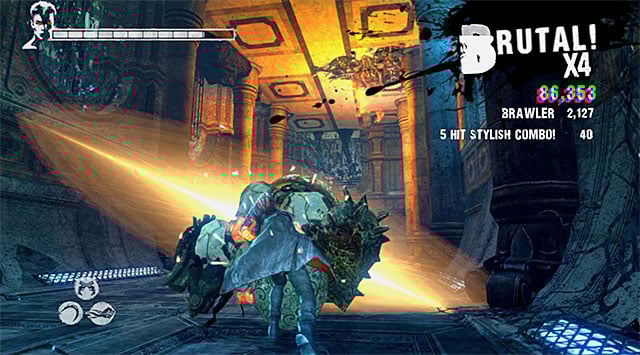 After getting into the final part of tunnel, turn left - Returning to starting area - 8: Eyeless - DMC: Devil May Cry - Game Guide and Walkthrough