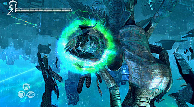 Jump onto next platforms using Angel Boost if necessary - Getting to Assiel - 9: Devil Inside - DMC: Devil May Cry - Game Guide and Walkthrough