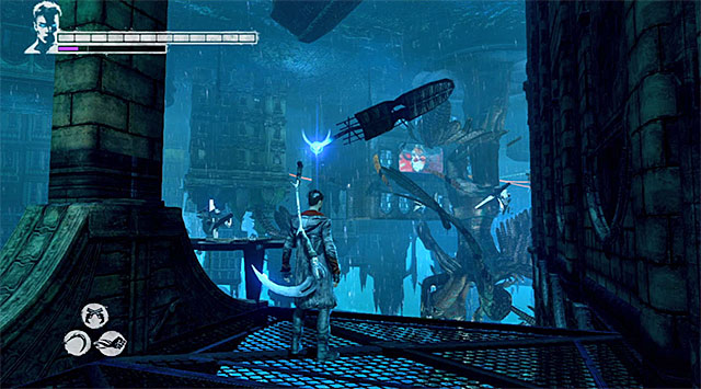 Move on, passing a Divinity Statue - Returning to Phineas - 9: Devil Inside - DMC: Devil May Cry - Game Guide and Walkthrough