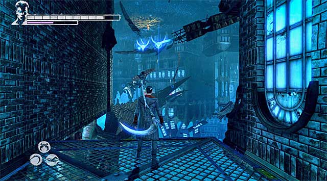 Place yourself as on the screen above - Returning to Phineas - 9: Devil Inside - DMC: Devil May Cry - Game Guide and Walkthrough