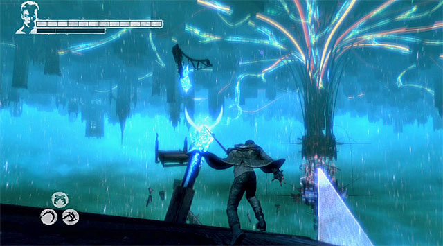 Next step is using Angel Lift on latches on left - Getting to Bob Barbas - 10: Bad News - DMC: Devil May Cry - Game Guide and Walkthrough